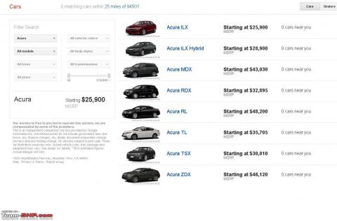Google enters the car shopping & lead generation business | Team-BHP